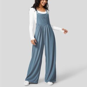 Wide leg jumpsuit with adjustable straps